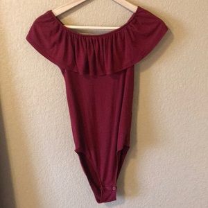 Abercrombie and Fitch Red Bodysuit
